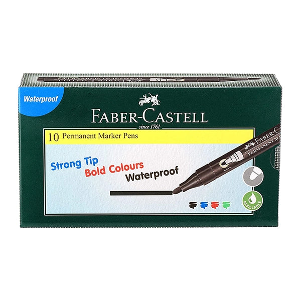 Faber-Castell Permanent marker pen black box of 10-webp (1)